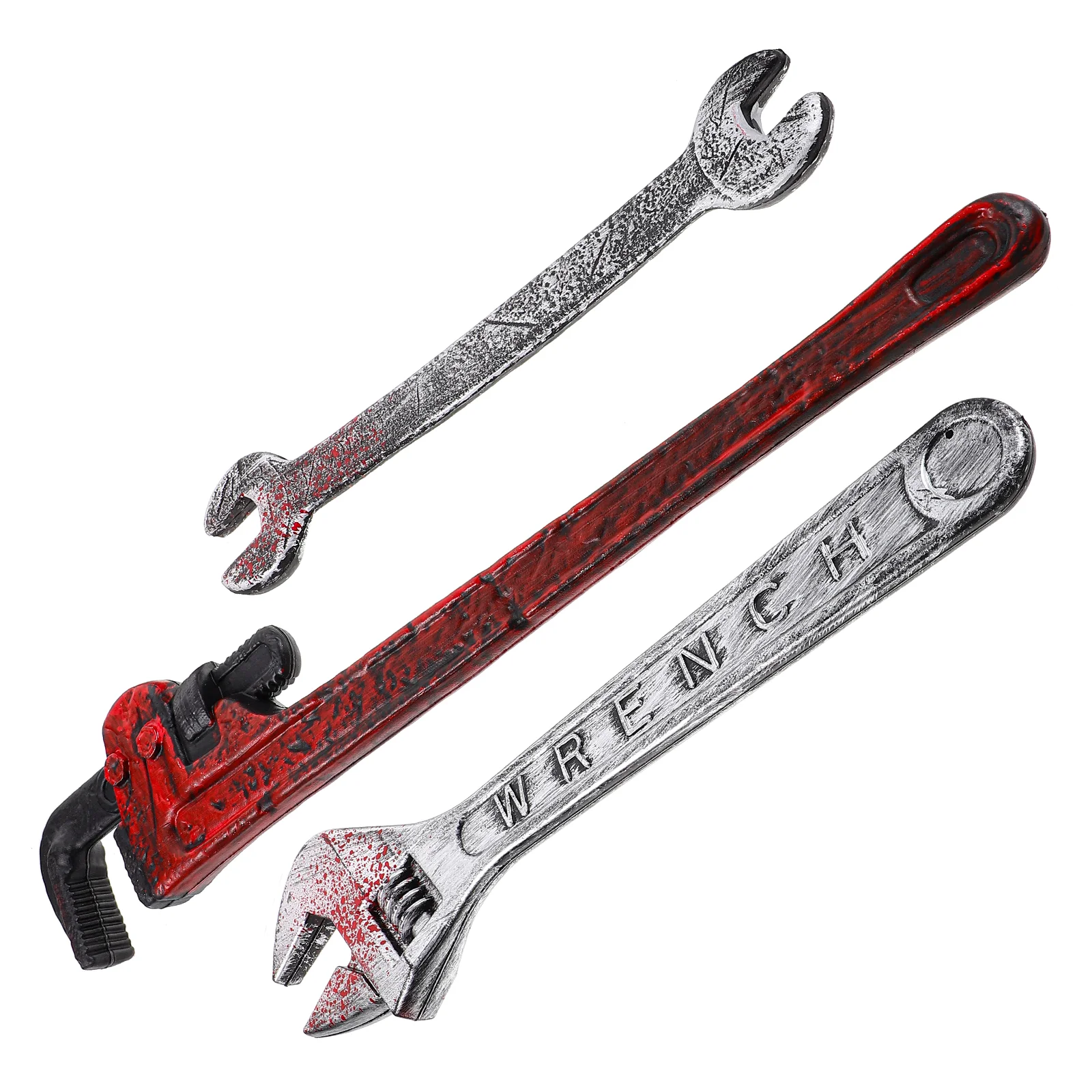 3 Pcs Toys Halloween Plastic Fake Wrench Prom Party Cos Dress up Props Makeup Costume For Friends Man