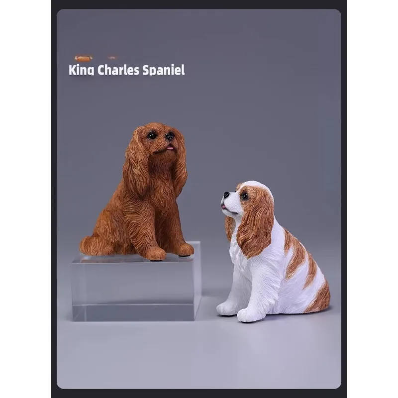 

Масштабная модель собаки породы Кинг-Чарльз-спаниель из смолы, 1/6, имитация королевской собаки, фигурка, подарок, украшение для дома, декор для автомобиля