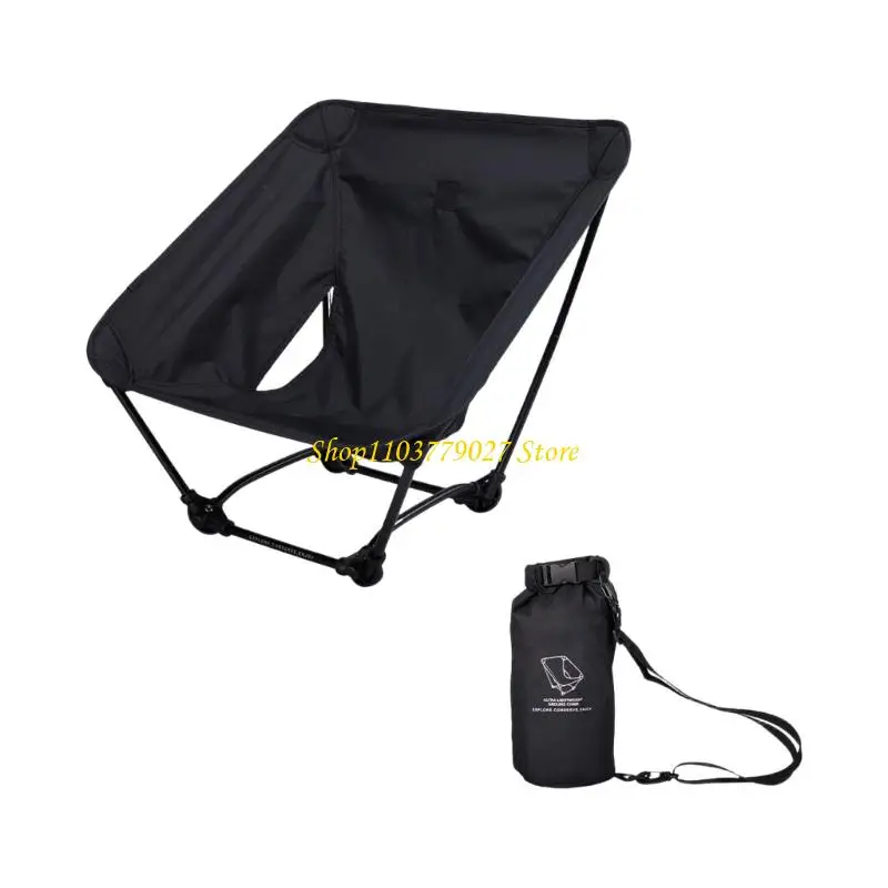 C4DF Folding Moon Chair With 4 Leg Stability Design Camping Chair Perfect For Backpacking Fishing Picnics