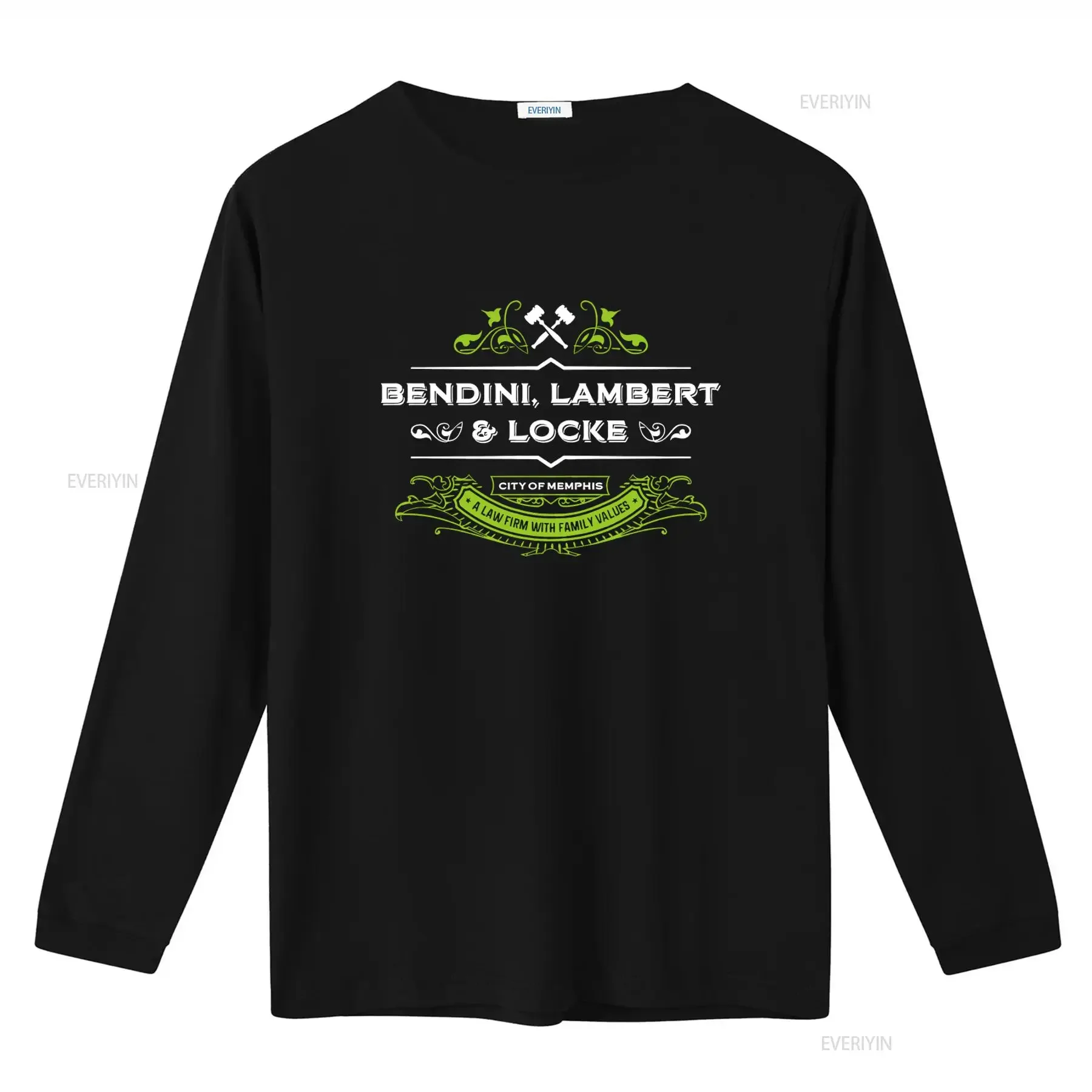 Bendini Lambert And Locke City Of Memphis T Shirt Law Firm Family Values Print vintage Washed Stretched homme Soft Breathable
