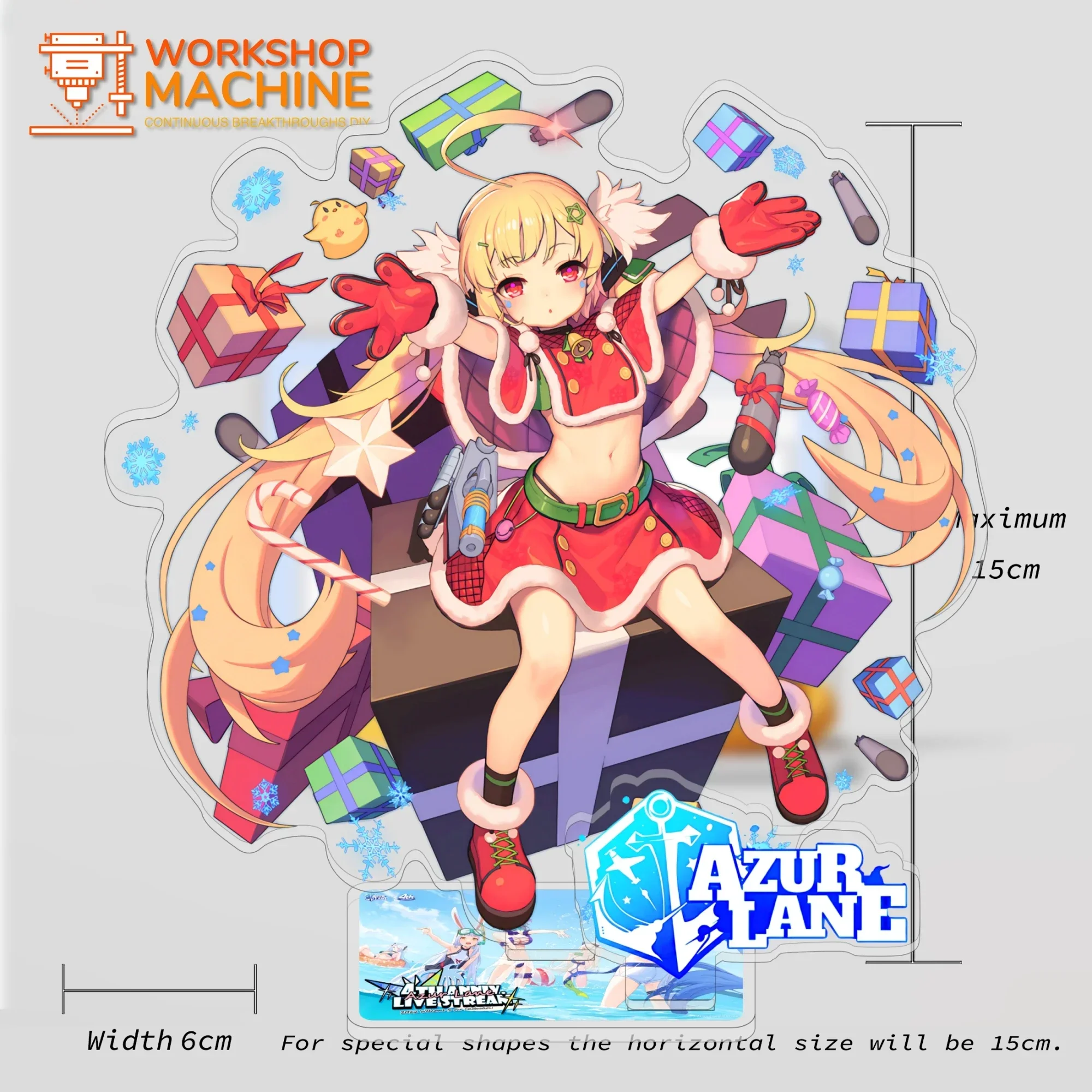 Azur Lane P6 Anime Personages Acryl Display Stand Model Hoge Precisie Schrijfbureau Decoraties Trend Souvenir Ornamenten