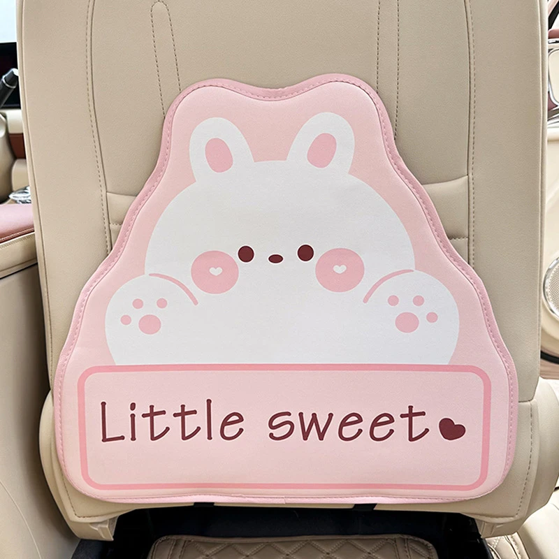 Cute Cartoon Anti-Child-Kick Pad Car Seat Back Cover Protector For Kids Large Size Waterproof PU Leather Auto Anti Kick Mat