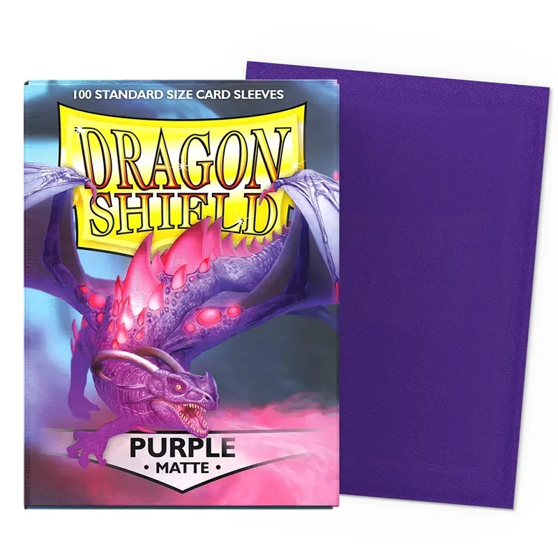 100 Stück/Box Dragon Shield Sleeves Matt Lila TCG Standardgröße Kartenschutz MTG/PTCG Abdeckungen 66x91mm