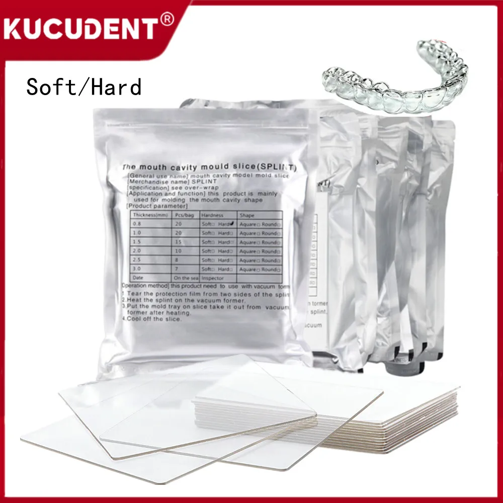 7/10/15/20 pcs Dental Orthodontic Splint Retainer Vacuum Forming Sheet Soft Hard Plastic Dentistry Lab Thermoforming Materials