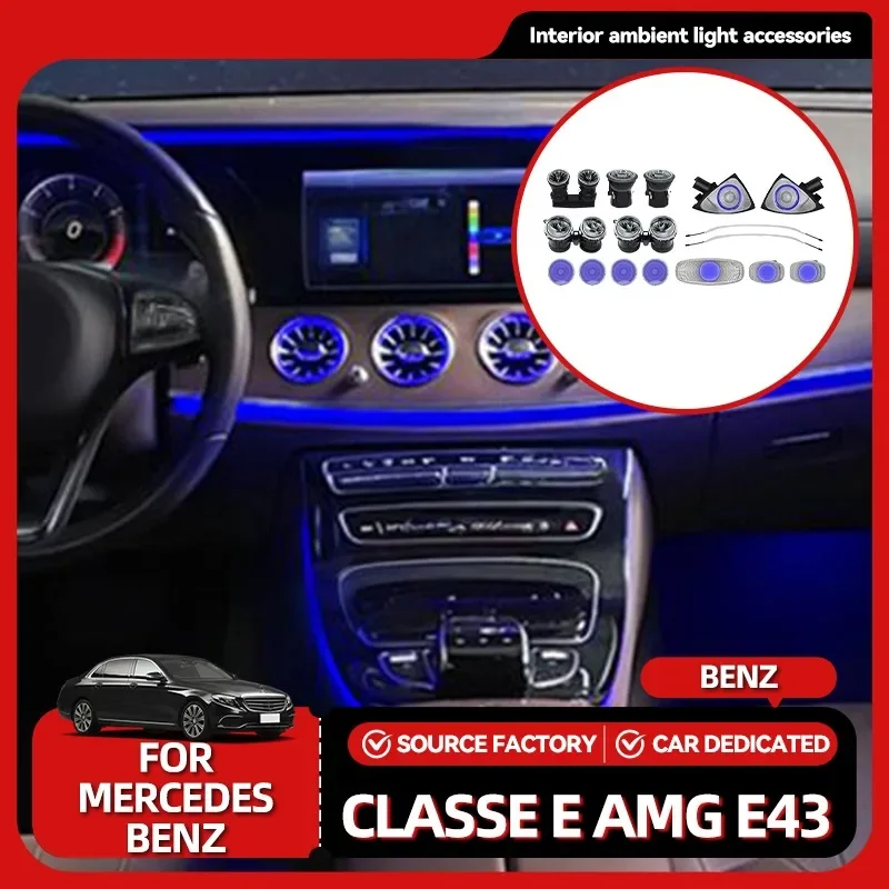 

Hot Styling Mouldings 64 Colors LED Air Vents For Mercedes Benz W213 E-Class Coupe AMG E43 E53 E250 3D Rotating Tweeter Speaker