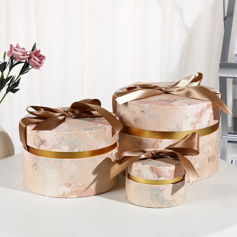 Customized New Style Foam Paper Box Xiaohongshu Same Style Hand-painted Flower Return Packaging Candy B