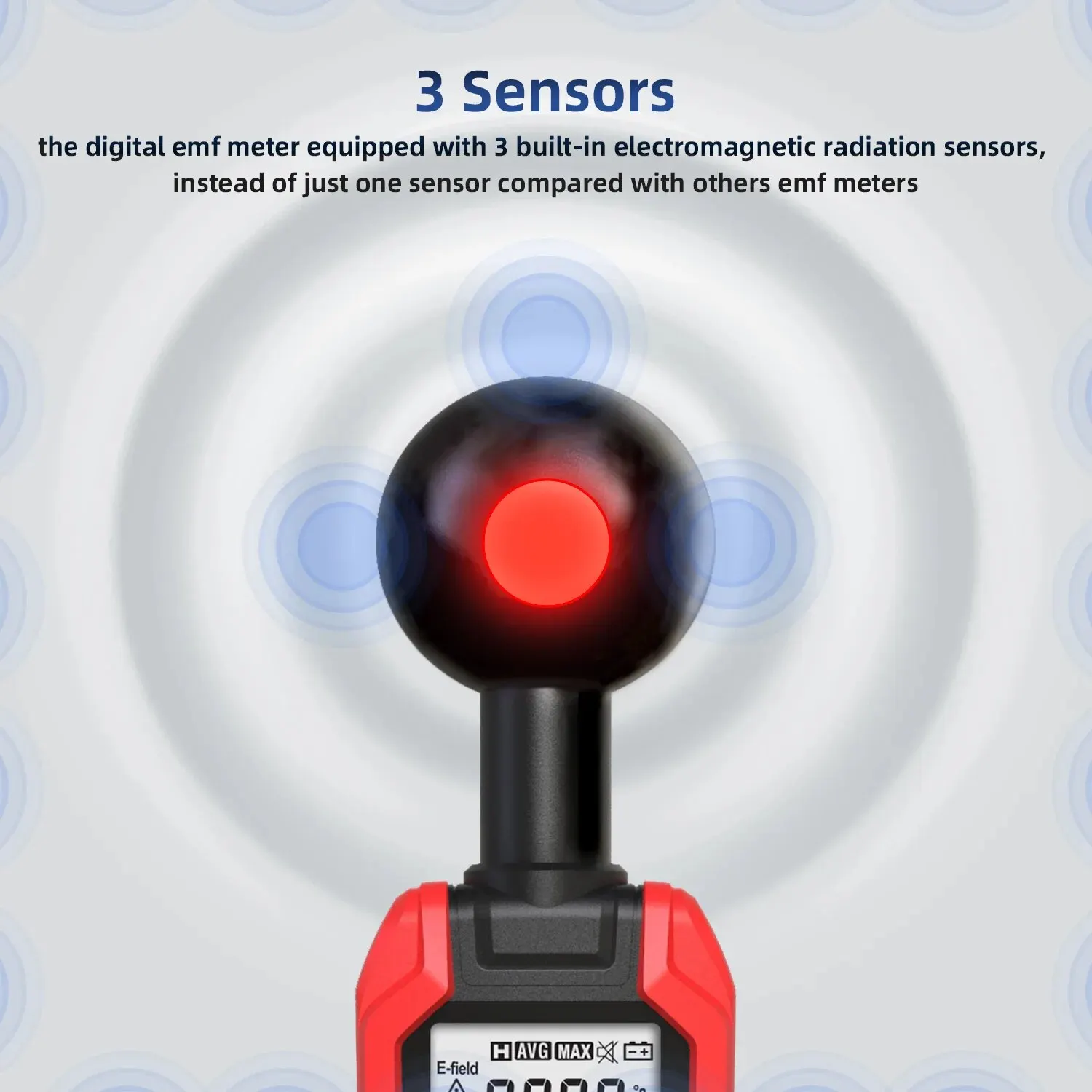 BSIDE EMF Meter Professional Electromagnetic Field Radiation Detector Handheld Radiator Electric Magnetic Dosimeter Geiger Test