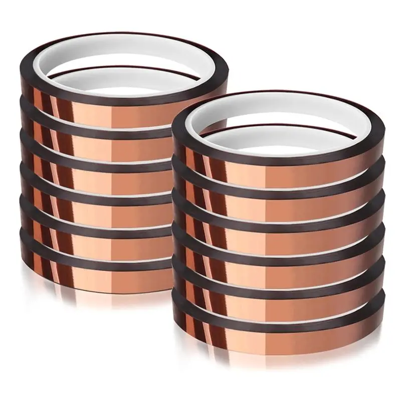 ABJO-Heat Tape For Sublimation Transfer, Heat Resistant,Adhesive Transfer Tape, Thermal, No Residue,12 Rolls 10Mm X33m(108Ft)