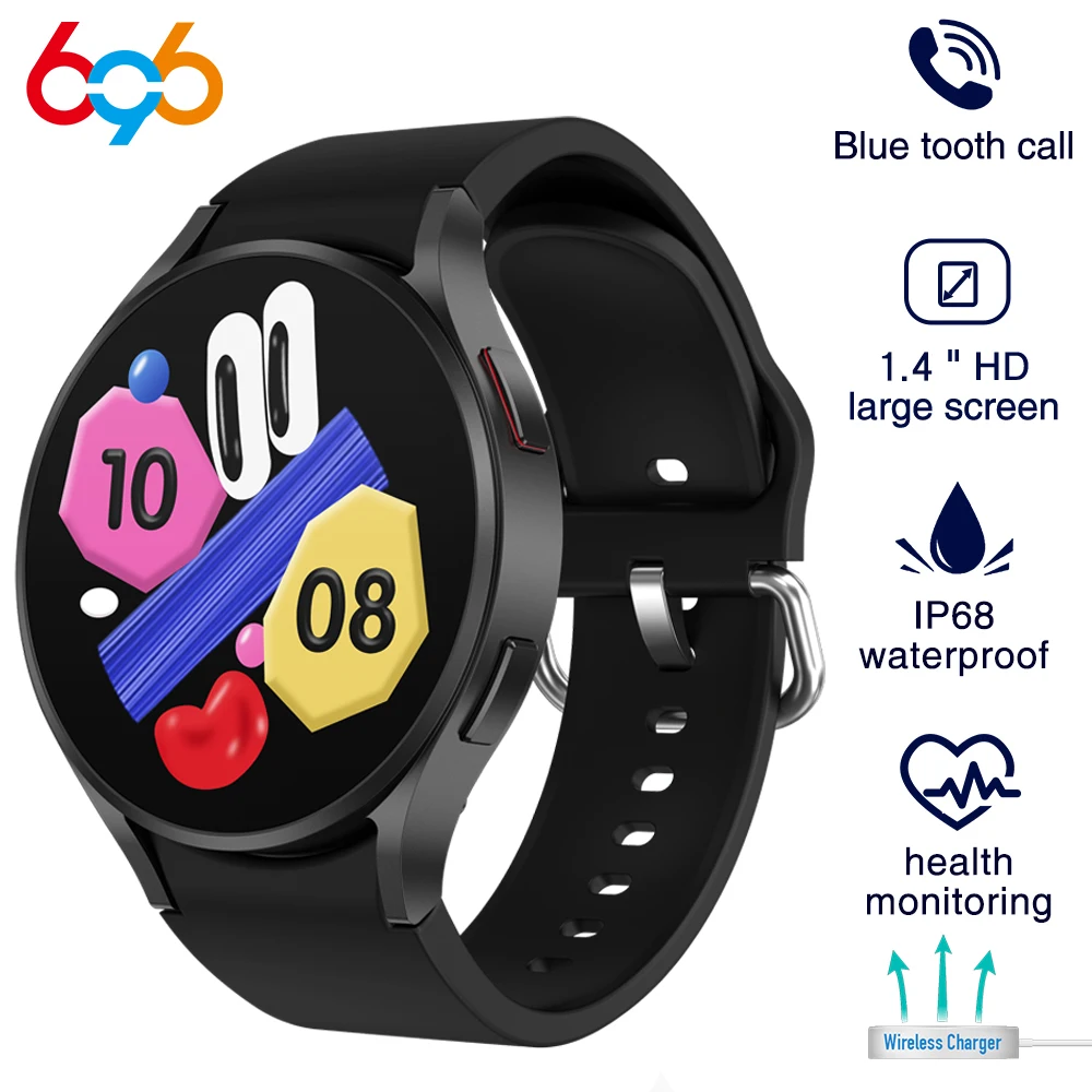 

Мужские умные часы, женские часы с синим зубом, IP68, водонепроницаемые, с беспроводной зарядкой, 100+ спортивных режимов, часы, умные часы с пульсометром, температура