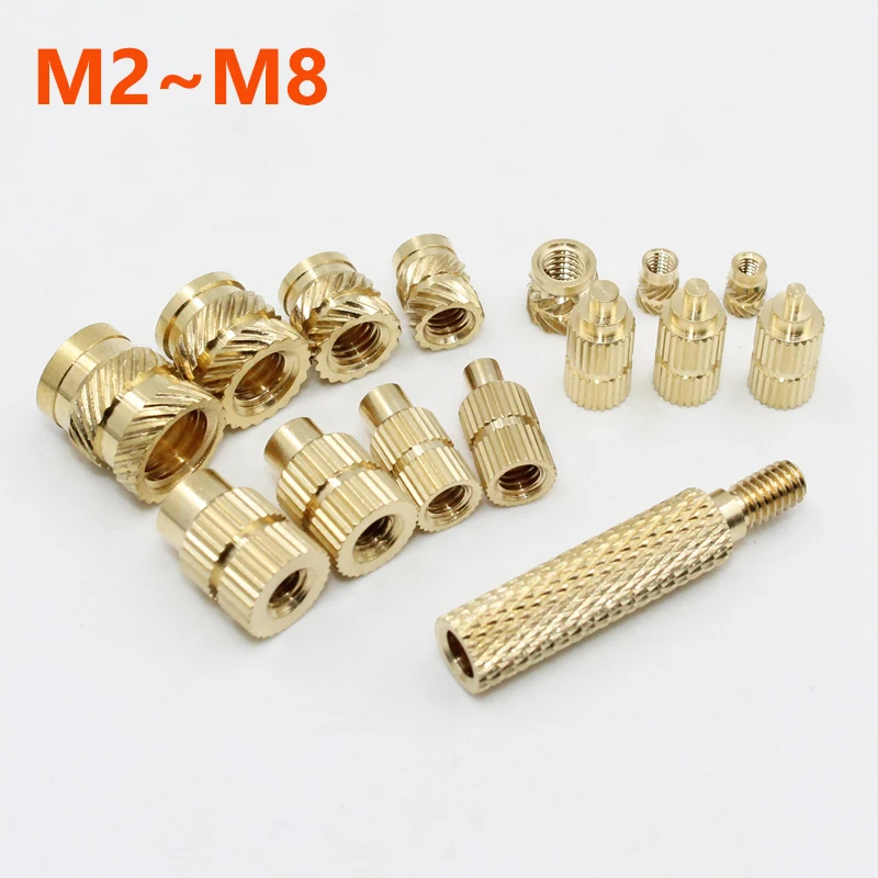 

Brass Insert Nut Plastic 3D Printer Soldering Iron Heat Threaded Knurl Insert Component Double Twill Injection Molding Nut M2-M8