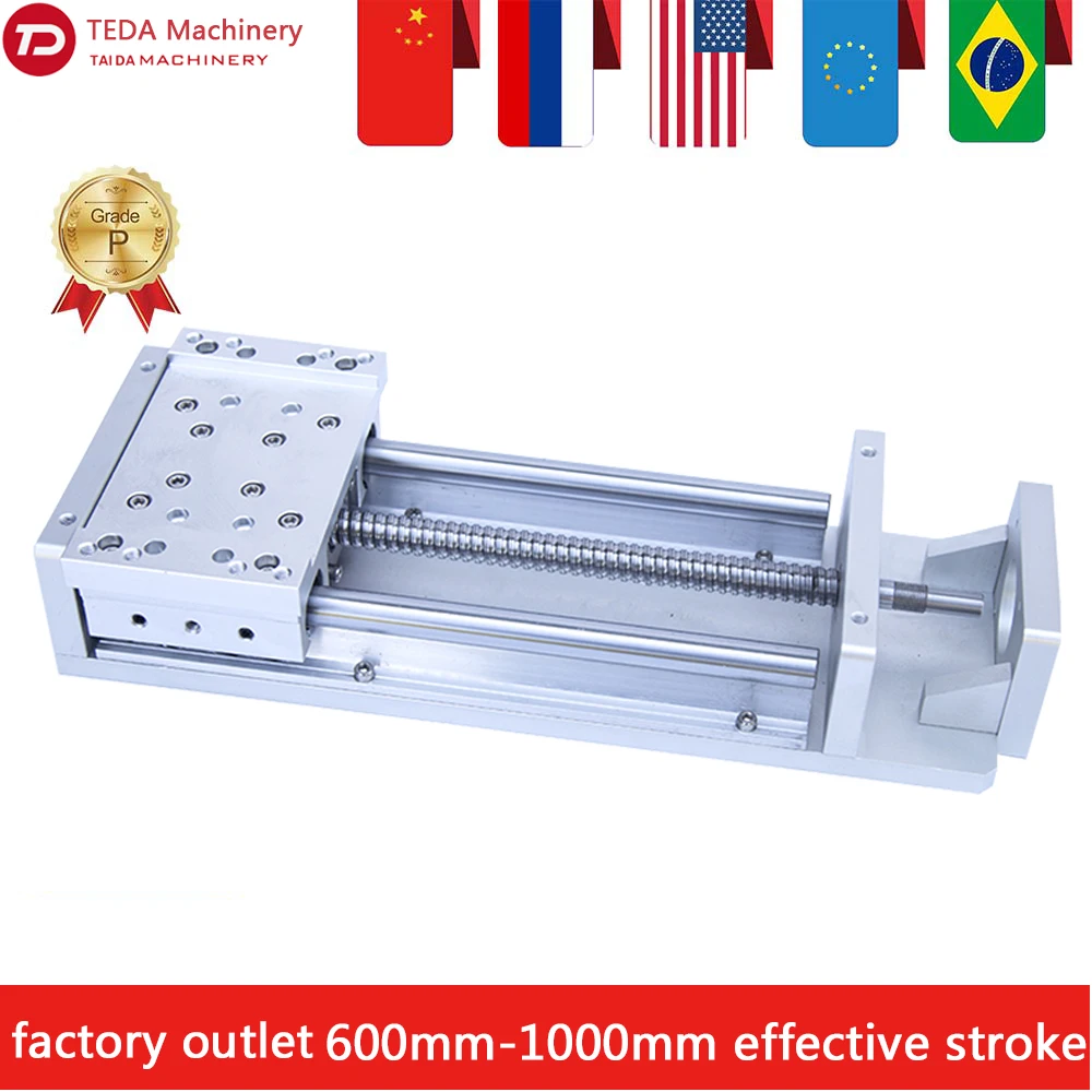 

CNC machine tool linear guide servo motor SBR16 guide rail moving platform 600mm-1000mm effective stroke workbench