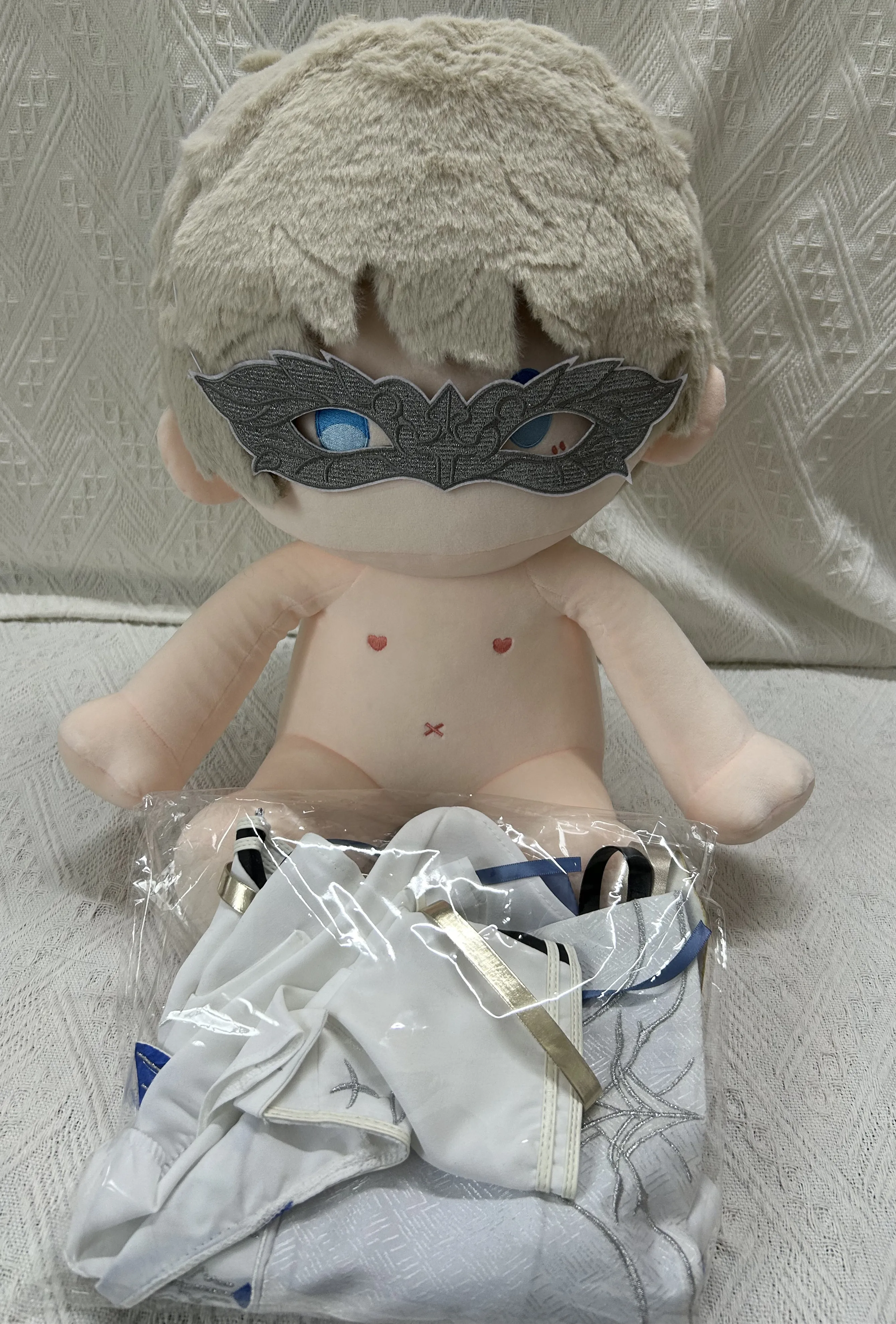 40cm Love and deepspace Xavier Stuffed Plushies Plush Cotton Doll Clothes Mask Pillow Anime Figure  Accessories Toy Kids Gift