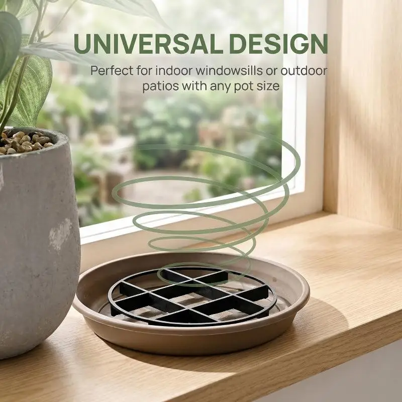Reusable Plant Mesh Saucer Pad Plastic Material Prevents Root Rot for Flower Pots Ideal for Indoors and Greenhouse