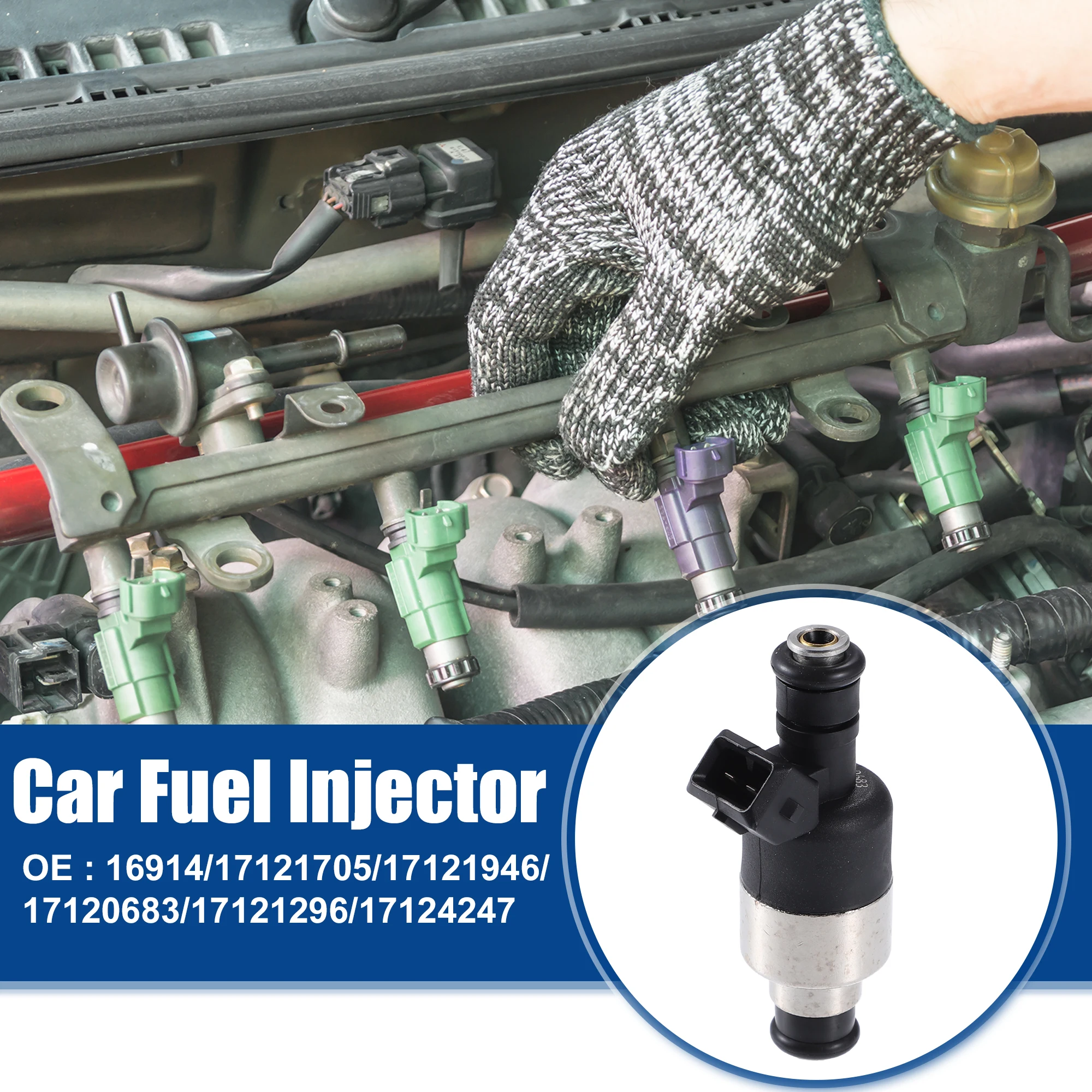 UXCELL 8 piezas de repuesto de boquilla de inyector de combustible de coche para Chevrolet Lumina APV 3.8L negro