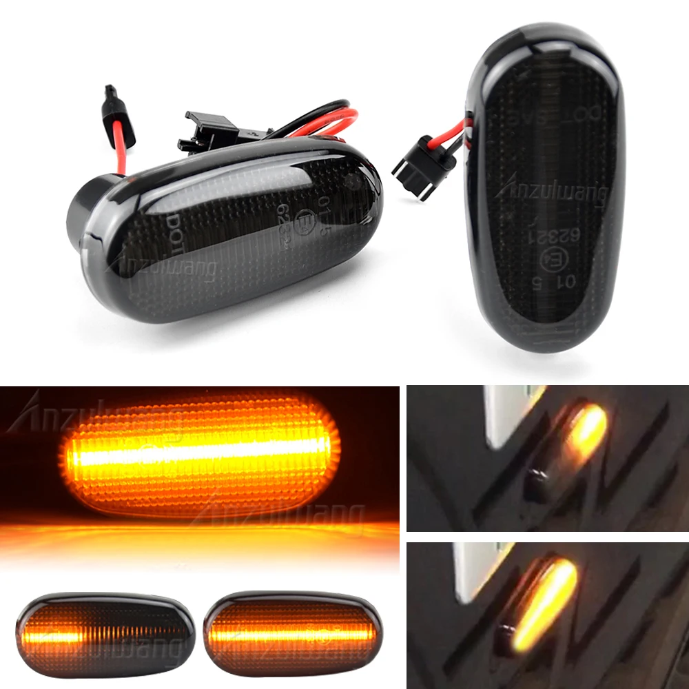 Per Alfa Romeo Mito 955 147 GT 937 Fiat Bravo 2 luci di posizione laterali a LED dinamiche freccia segnale di svolta lampeggiante lampada 2 pezzi