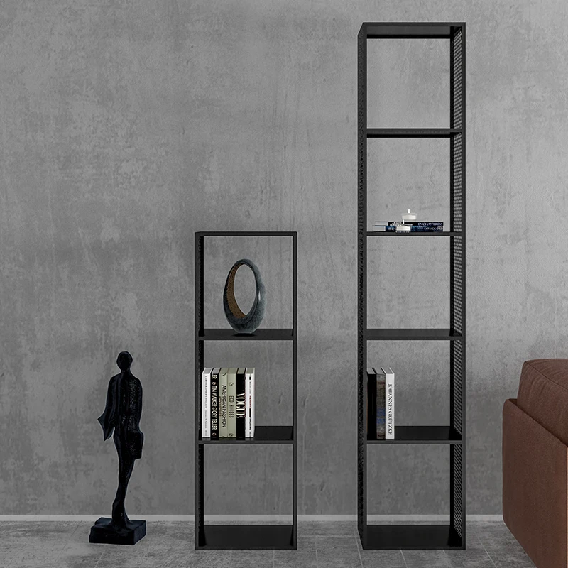 

Nordic wrought iron shelf creative simple bookshelf storage floor office High Quality