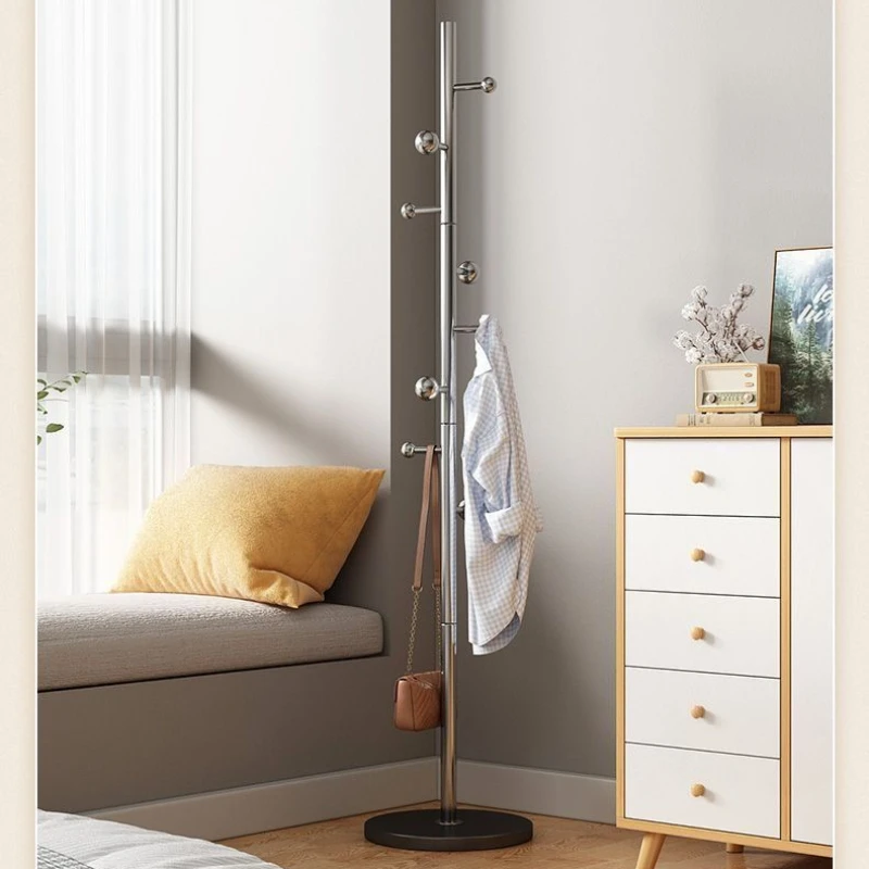 Marble Coat Rack Stainless Steel Simple Clothes Racks Home Vertical Drying Rack Floor Hanging Hanger Furniture Perchero De Pie