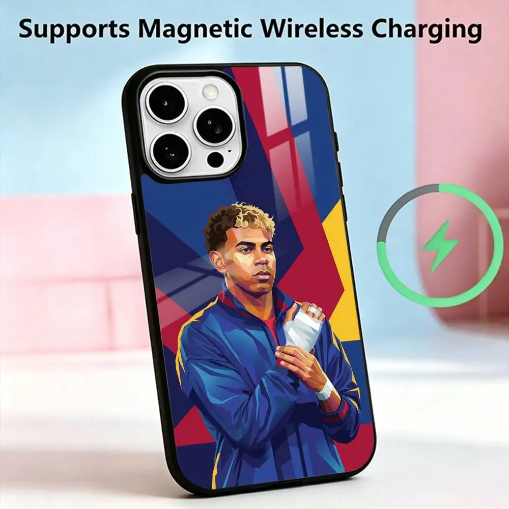 L-Lamine Yamal-L Cartoon  Phone Case For iPhone17,16,15,14,13,12,11 Plus,Pro Allows magnetic wireless charging Gift
