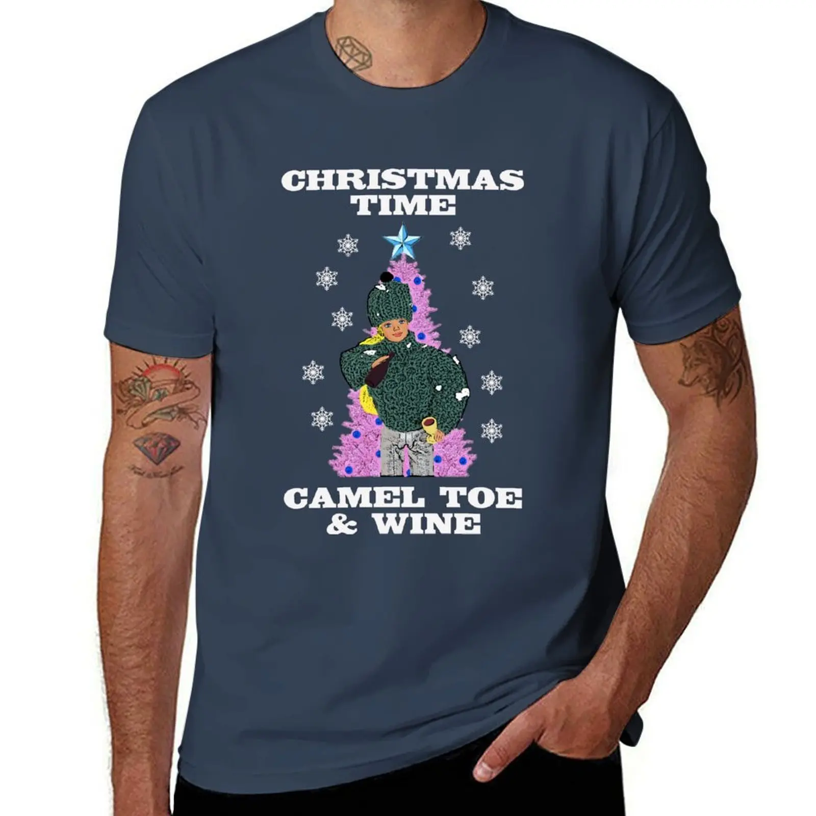 

Camel Rude/Funny Time Christmas Design! Wine!! & Toe Christmas - T-Shirt Breathable Travel T-Shirt