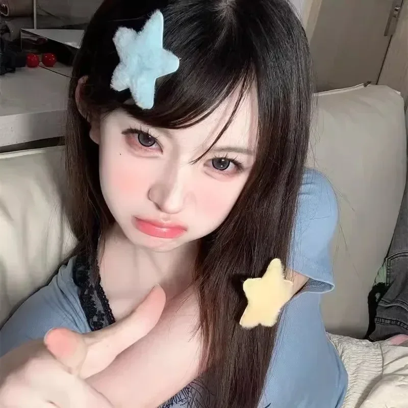 1/12個入り ぬいぐるみスター Y2Kスター ミニスターヘアピン スイートチャイルド ハンドメイド キュートBBピン ヘアピン ヘッドウェア ヘアアクセサリー 女性 女の子