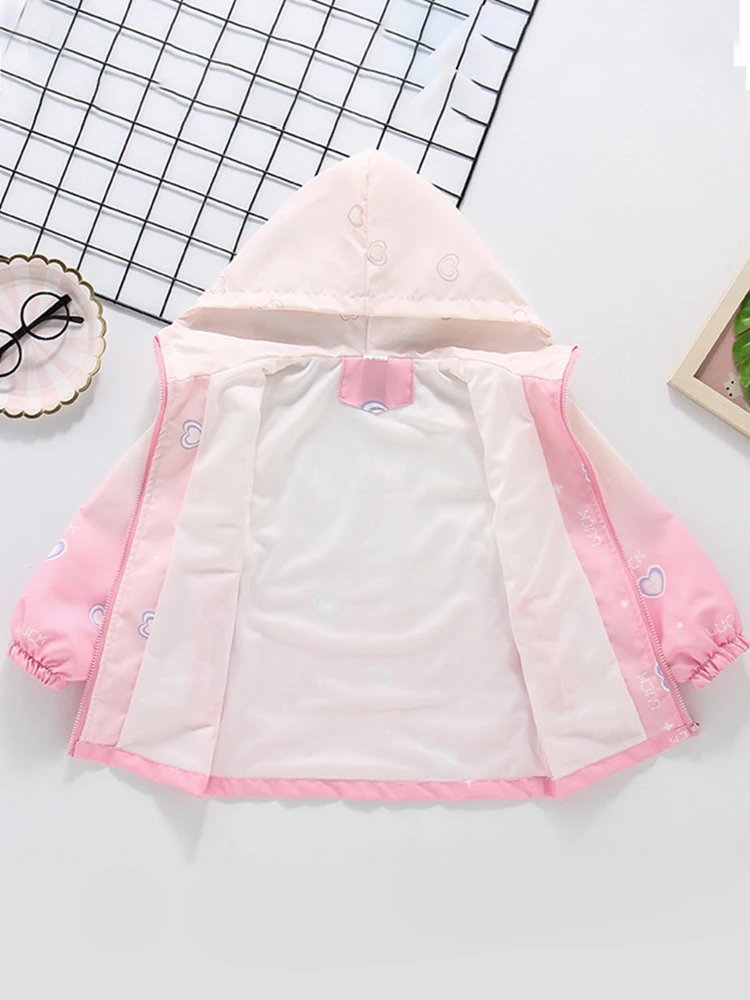 Niedliche Chiikawas Hachiware Usagi Mädchen Kapuzenjacke, Kinder-Windjacke, Outdoor-Freizeitjacke, wasserdichte Jacke, Reißverschlussjacke, Oberbekleidung. – Detail 3