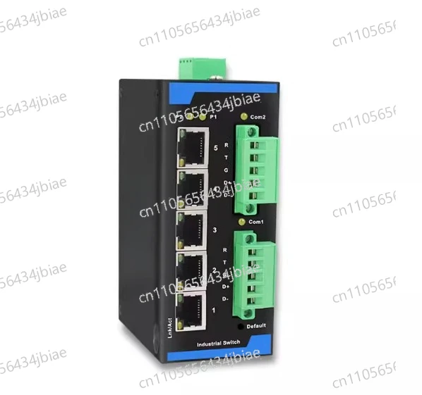 5-Port Industrial Ethernet Switch with 2-Channel Optically Isolated RS485/232 Serial Ports