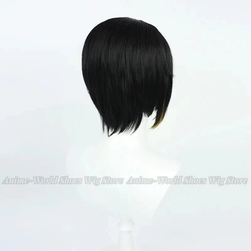 Game Lobotomy Corporation Binah Cosplay Wig Monster Management Simulation Sephirah Short Black Heat Resistant Cosplay Wig