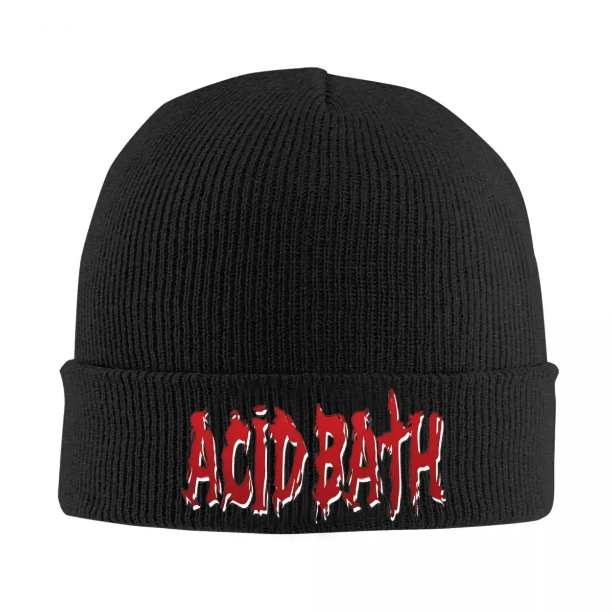 Acid Bath Band Logo Beanie Hats Funny Caps Adult Unisex Kpop Knitting Hat Spring Graphic Thermal Elastic Beanie Hat