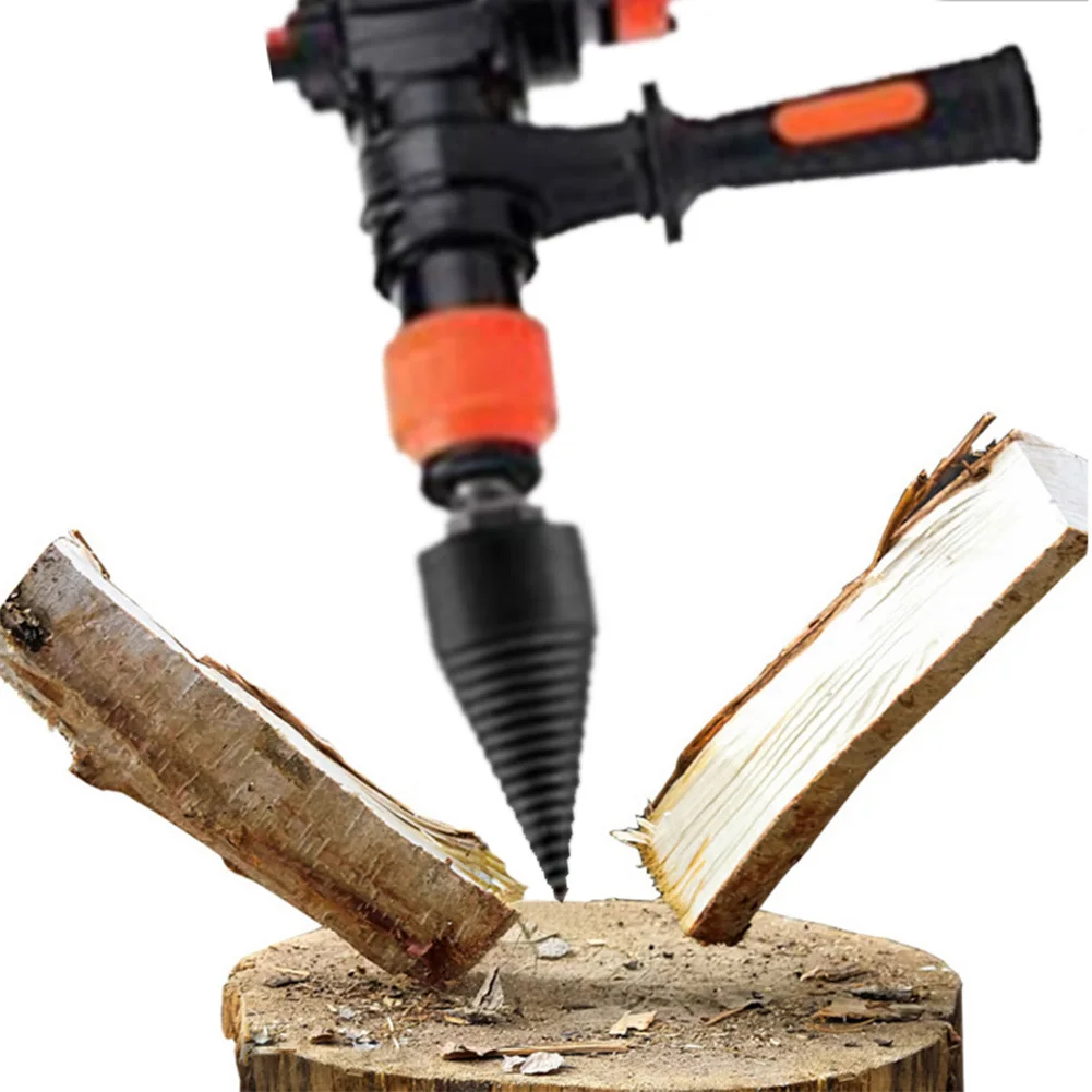 32+42mm Wood Drill Bit Splitter Square/Round/Hex Shank Firewood Splitter Driller Electric Drill Wood Splitter for Hammer Drill