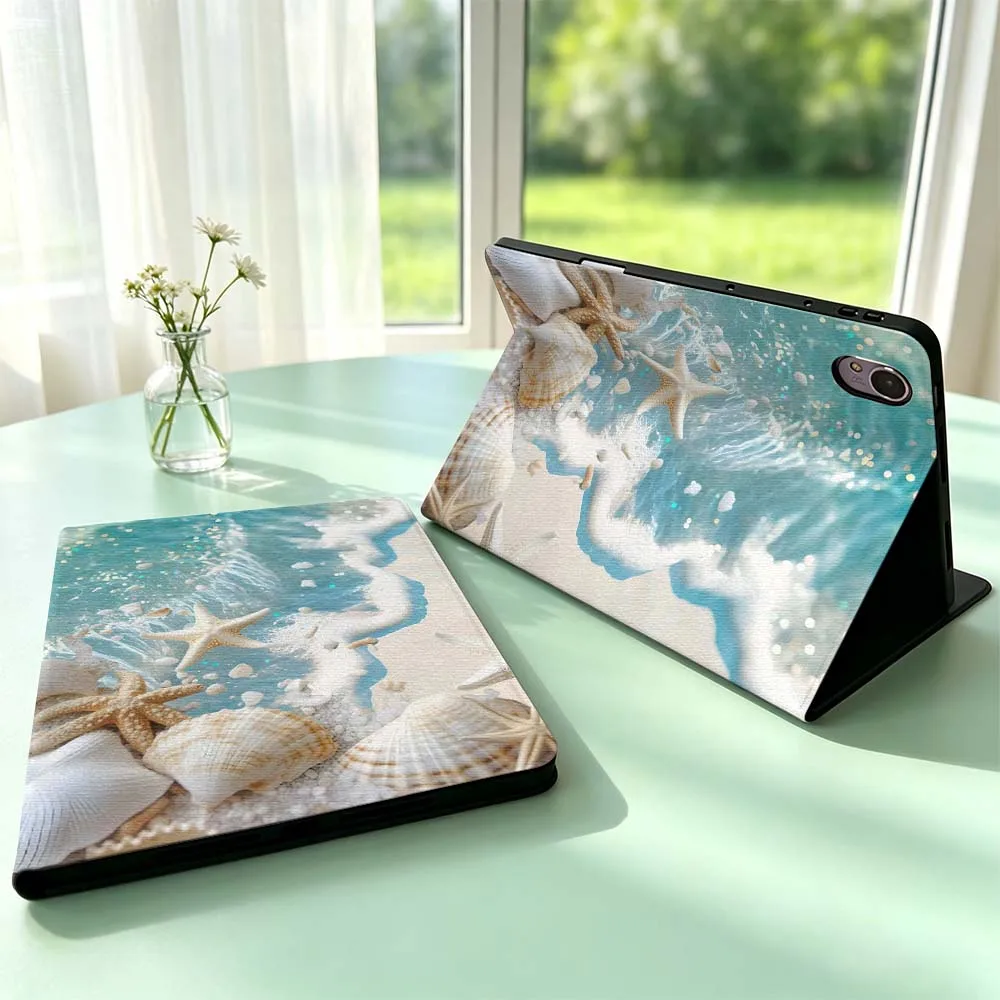 Summer Sea Art For Huawei MediaPad MatePad Honor Pro V6 9 V8 X9 X 10 13.3 12.3 11 11.5 Inch Tablet Case Pen Tray