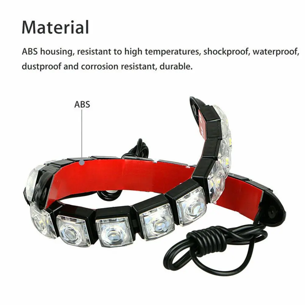Day Driving Lights Car Light Car Accessories White Waterproof Lights 2pc 12V 8 LED Light Day Driving Lamp Lights