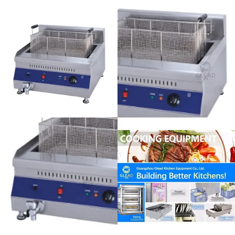 2026 Commercial Electric Table 30L Deep Fryer Fast Food Equipment Fast Food Equipment Kitchen Restaurant Equipment
