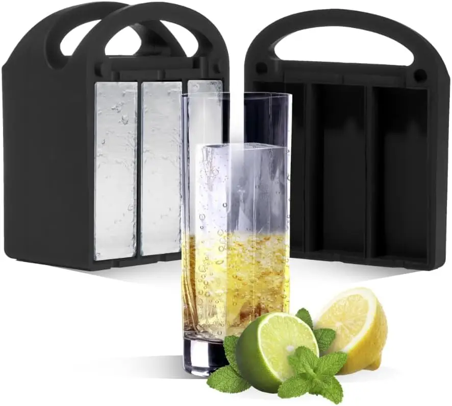 

Форма для льда Collins Ice Cubic Mold Maker - 6 форм для кубиков - 100% прозрачная - для стаканов Highball, Collins, для напитков - подарочная коробка | Легкоизготовляемый Cu