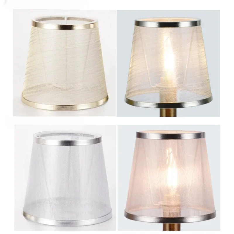 Abajur transparente para lustre, lâmpada de parede, tecido, sala de estar, quarto, acessórios