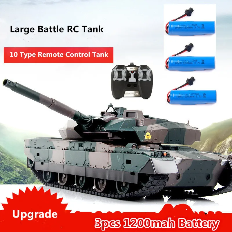 Large Size Remote Control RC Battle Tank XQTK24 45 Degree Slope Off Road  330Degree Rotating Turret Remote Contorl RC Tank Gifts