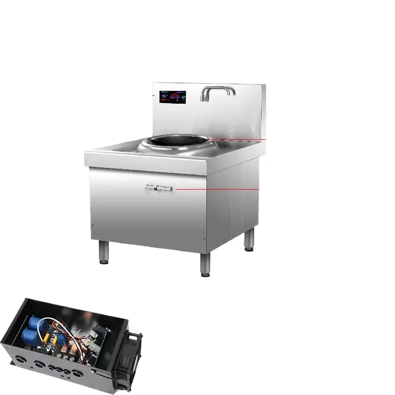 

10kw 15kw 20kw 25kw 30kw High Power Cooktop Electromagnetic Heating Single Wok Commercial Induction Cooker