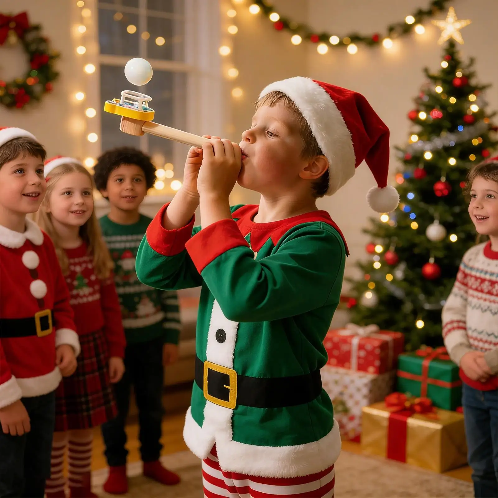 

Игра с выдувом мяча, 8 предметов, сенсорный баланс, игрушка с выдувом мяча, игра с трубкой для выдувания мяча для дома и улицы, школы, детского сада, семейных ночей