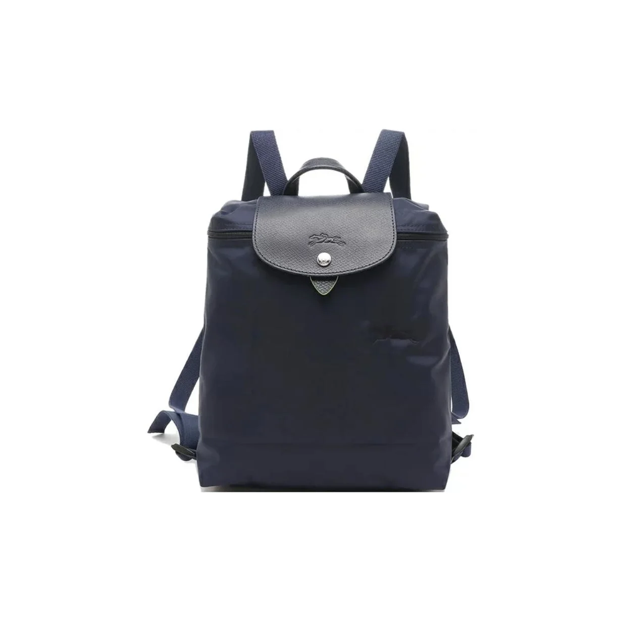 LONGCHAMP Le Pliage Green Recycled Canvas With Leather Trim Backpack Regular Women's Marine Blue 1699919P68