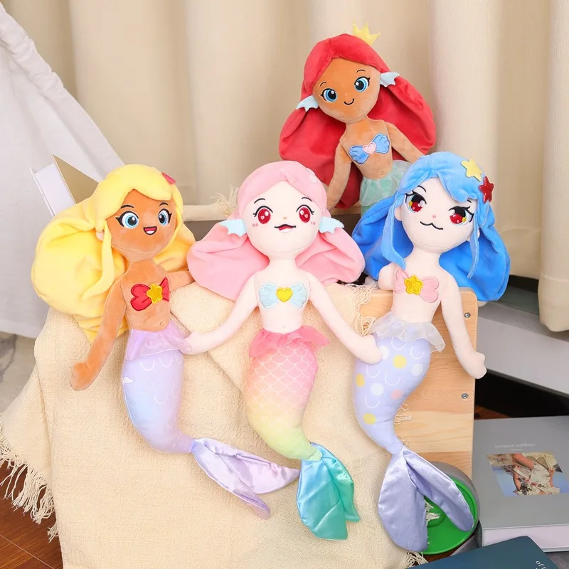 

40cm Kids Kawaii Cute Mermaid Plush Doll Girls Cartoon Mermaid Princess Doll Plush Pillow Children Soft Stuffed Plush Toy Gift