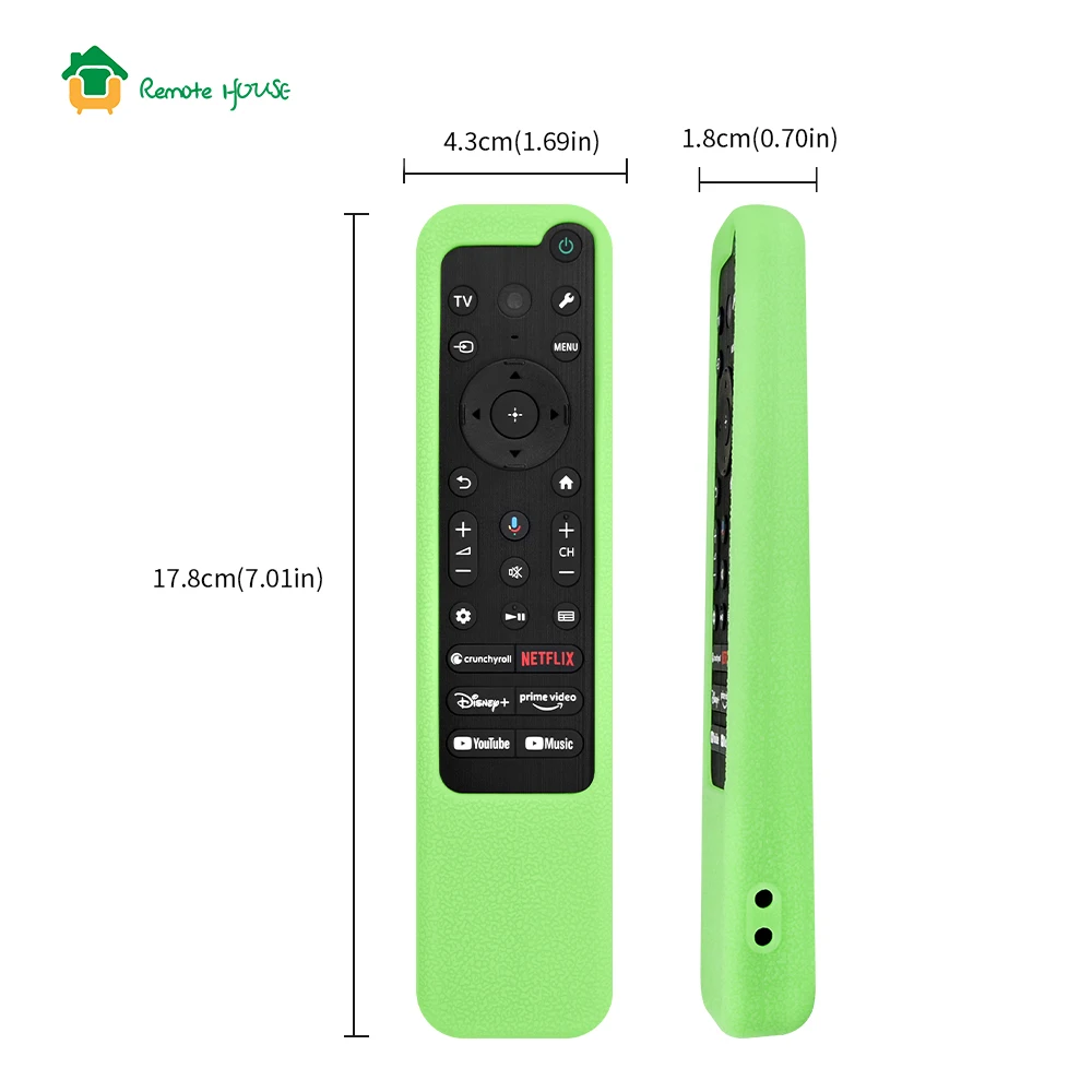 Silicone Remote Control Case Compatible with Sony RMF-TX810U RMF-TX910U Remote Shockproof Protective Cover with a Lanyard
