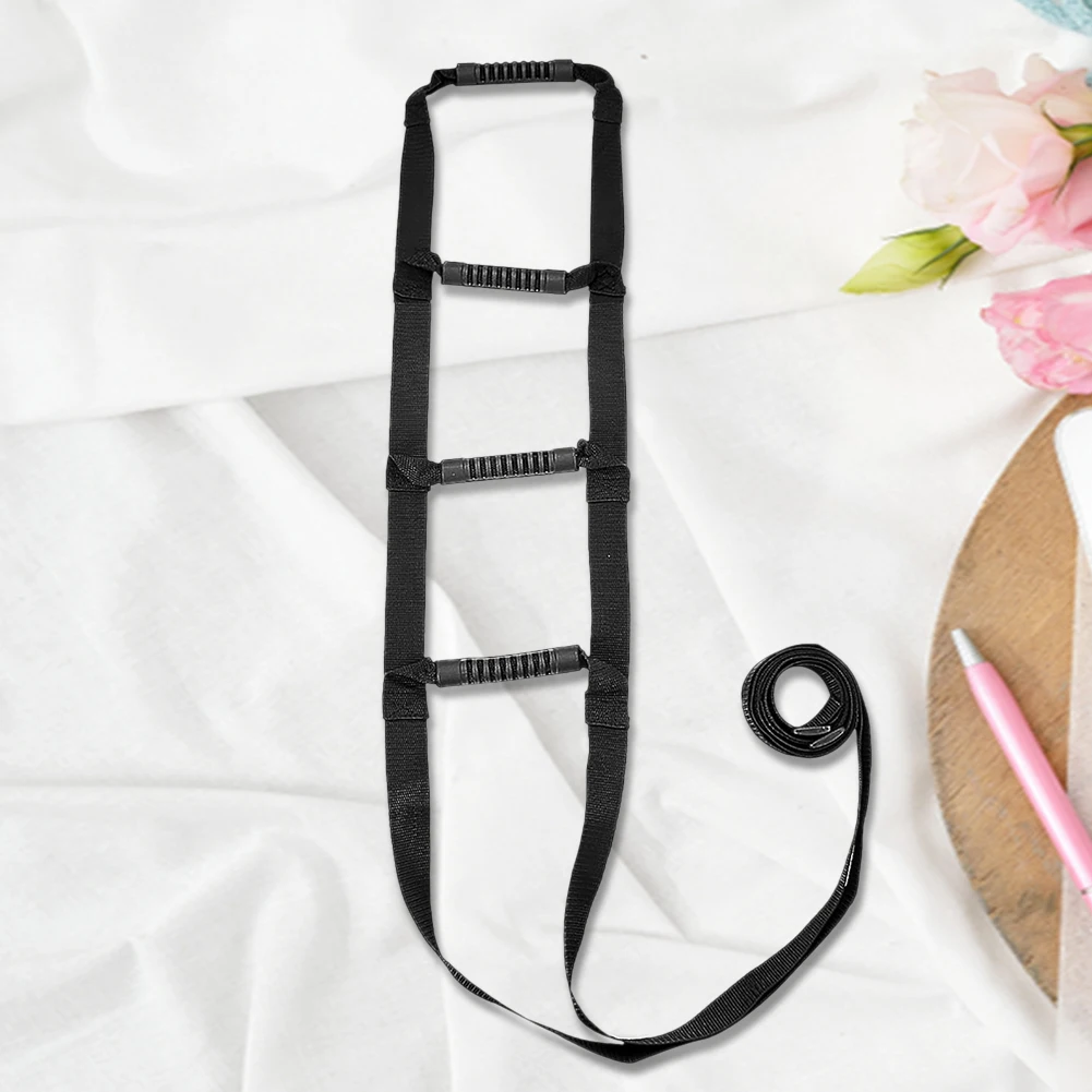 

Caddie Helper for Elderly Adjustable Ladder Sitting Rope Nylon with 4 Handle Bed Rail Assist Device for Patient Injury Recovery