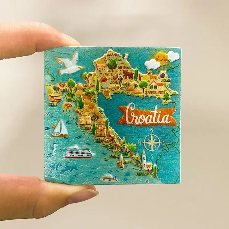 

Croatia Europe Fridge Magnet, Cute Home Decor with Dubrovnik, Zagreb, Sailing Boats & More, Strong Refrigerator Accessory