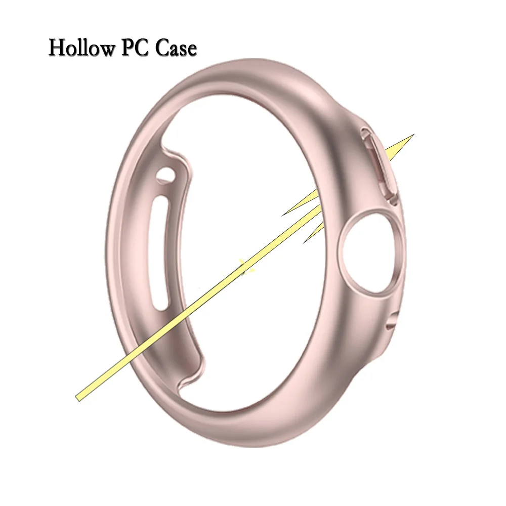 구글 픽셀 워치용 할로우 보호 시계 케이스, 구글 픽셀 워치 2 용 내구성 PC 커버, 초경량 쉘 보호