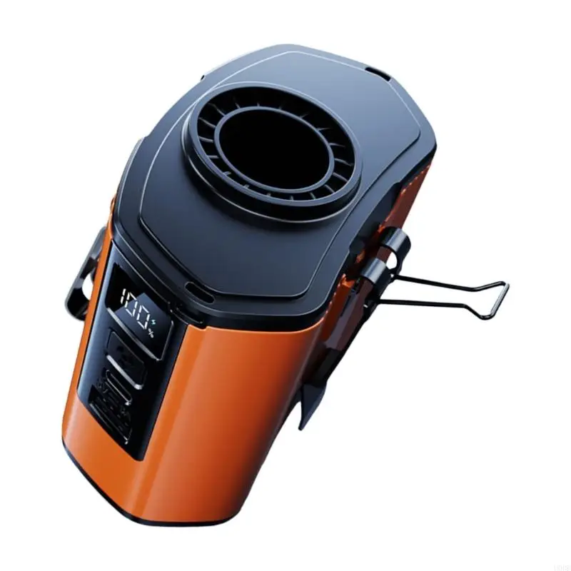 مروحة سفر بقدرة 12000 مللي أمبير في الساعة، مروحة خصر ذات نسيج ABS مناسبة للسفر والتخييم في الهواء الطلق