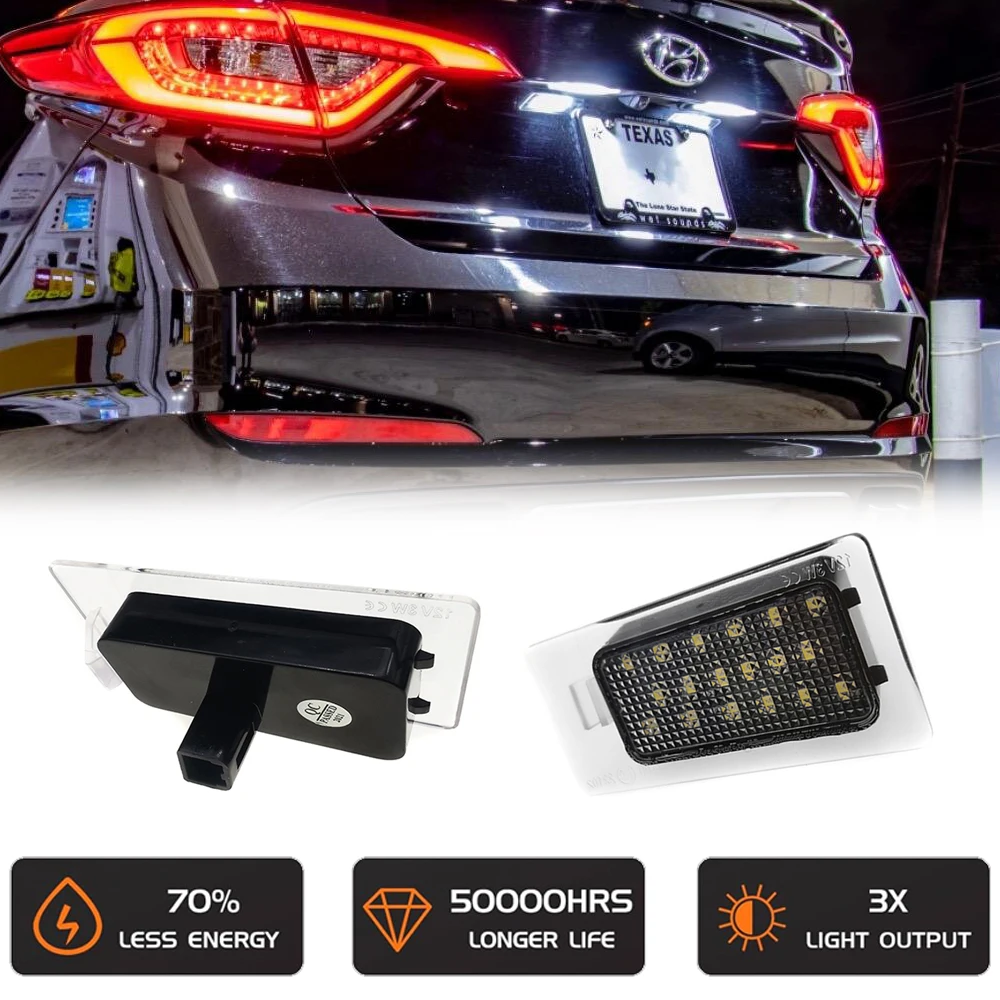 

6000K Car Behind Gate LED Number Plate LED Tail Reflector Light for Kia Seltos KX3 Forte5 Cerato MK3 Ceed 3 Wagon Hyundai Accent
