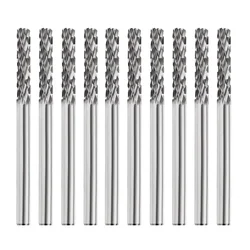 10Pcs 38mm Carbide Rotary File 3mm Shank Milling Cutter For Copper/aluminum/carbon Steel Fast Cutting & Polishing