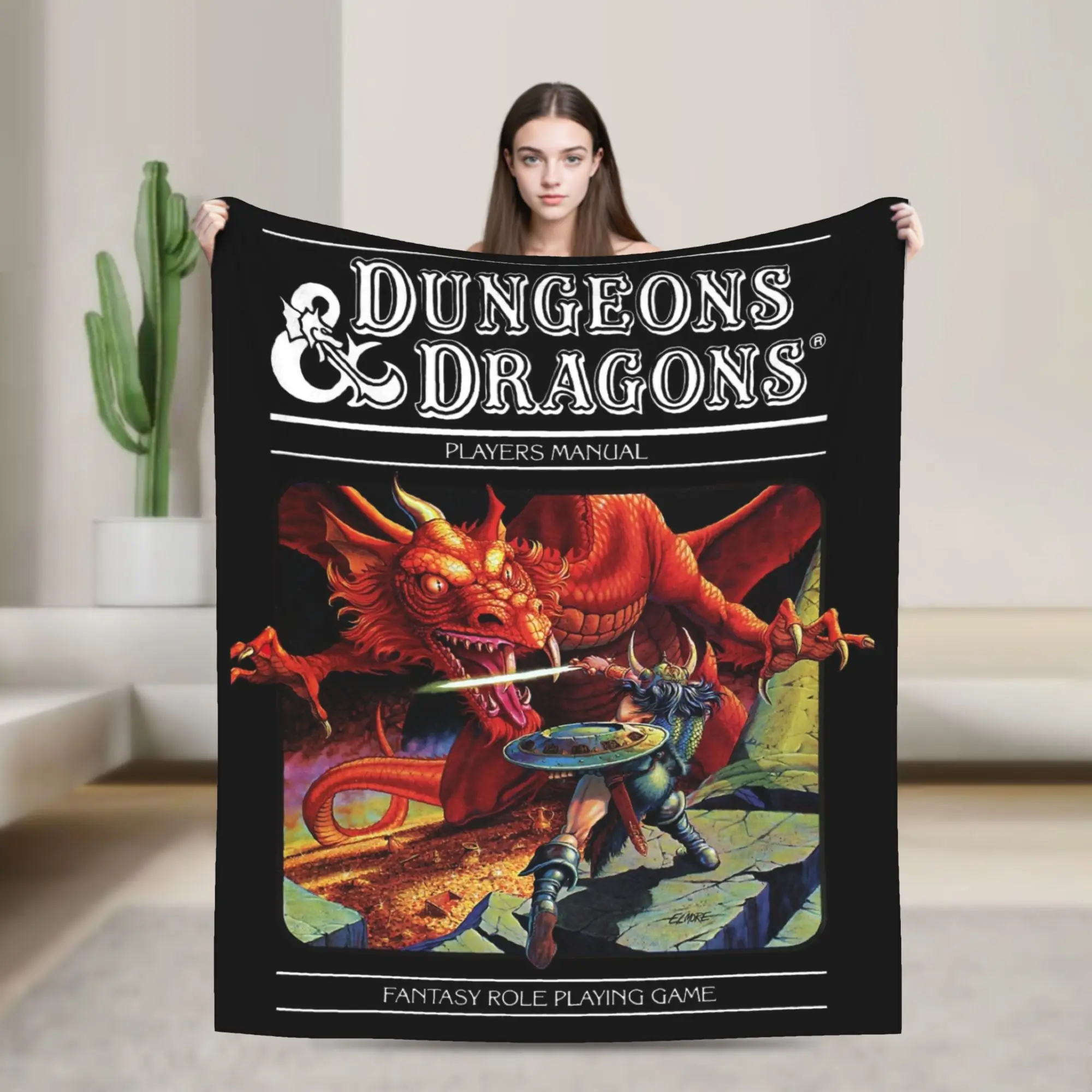 Dungeons Dragons DnD Blankets Fleece  Winter  Breathable Warm Throw Blanket for Home Office Rug Piece