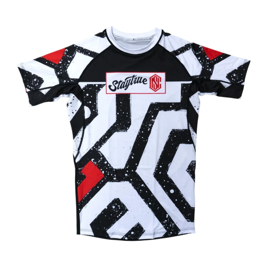 Brazilian Jiu Jitsu MMA Rash Guard Old School America Style Adult Kids Combat Training T-Shirt Summer Breathable Quick-drying