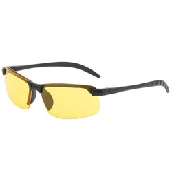 Sunglasses UV Protection Glasses Unisex Rimless Black Yellow Eyewear PC Frame Sunglasses Outdoor Glasses To Handle At Anti Glare