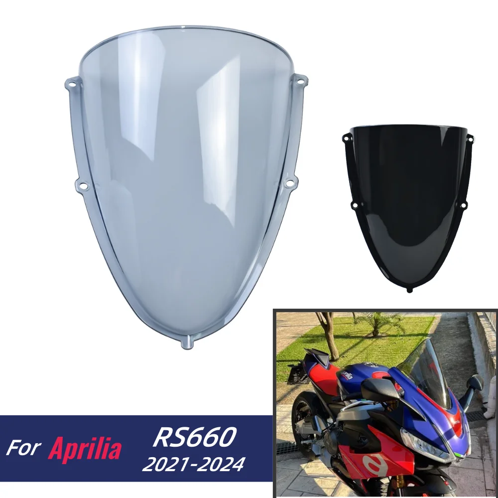 

RS660 Windshield Windscreen For Aprilia RS 660 2021-2024 Motorcycle Air Wind Deflectors Front Screen Shield Accessories